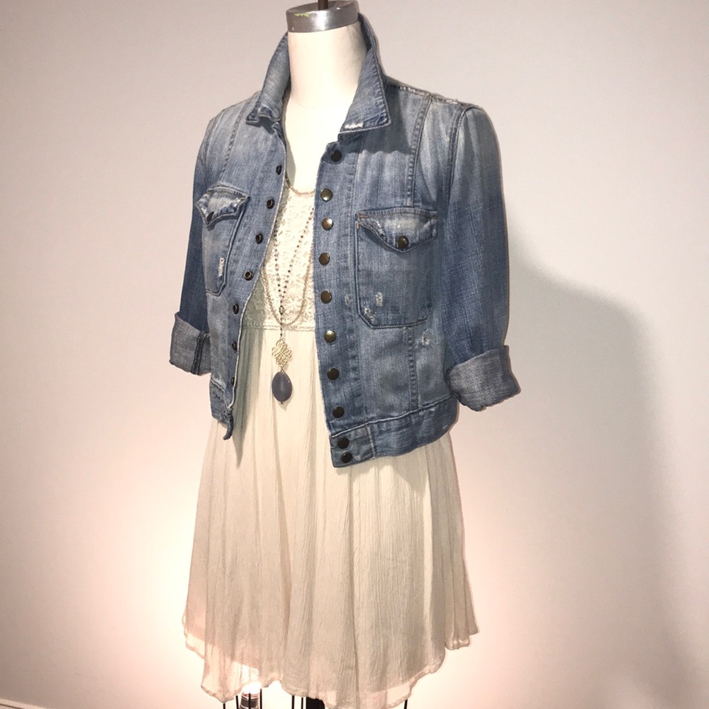 Boho Cream Crochet Spaghetti Strap Dress ▪️ sz M - Picture 7 of 7